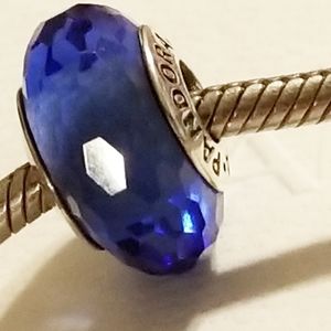 PANDORA DEEP BLUE SAPPHIRE FASCINATOR  BEAD CHARM